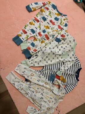 Koala Kids Multicolor Baby Zipper Sleeper with Teal Trim
